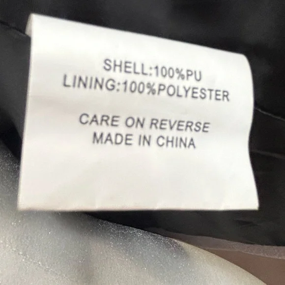 Robert Phillipe Graffiti Print Faux Leather Cropped Motorcycle Jacket Size M Stu - Picture 13 of 15